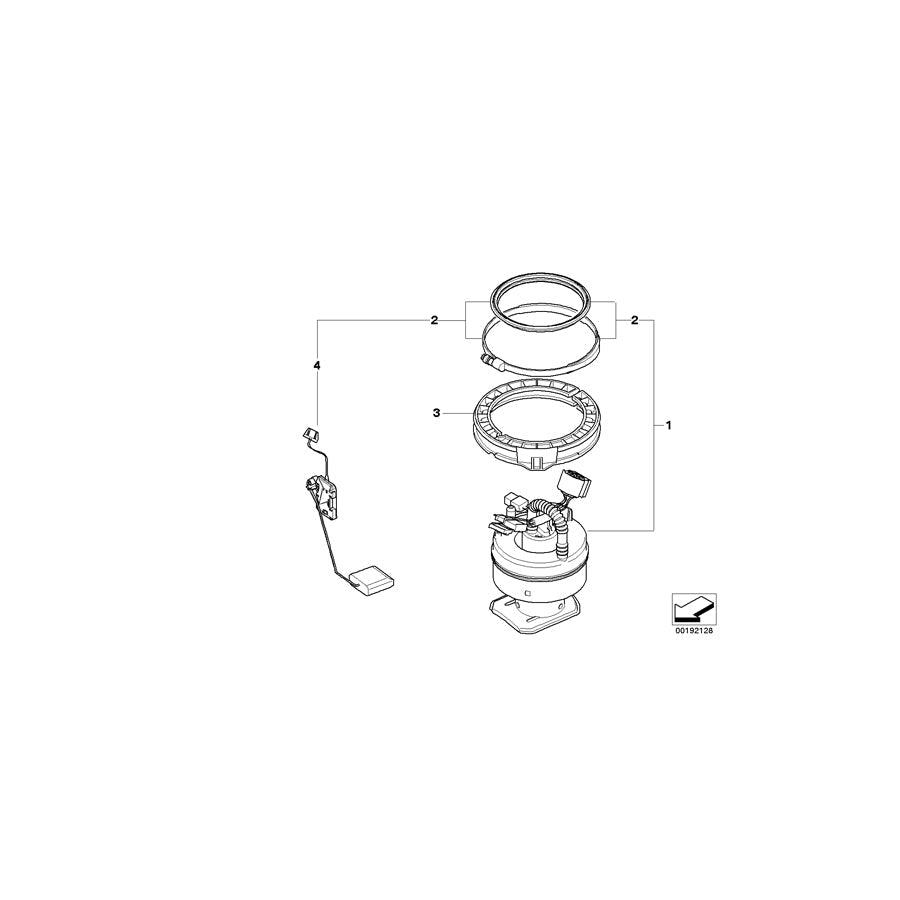 Genuine BMW 16147194207 E88 E92 E93 Delivery Unit, Right (Inc. 328xi, 128i & 328i)