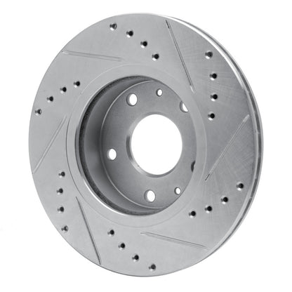 R1 Concepts R1 02-05 Land Rover Freelander Front Left Drilled & Slotted Silver Brake Rotor