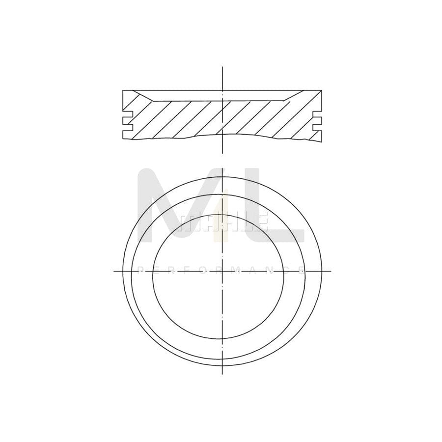 MAHLE ORIGINAL 083 10 02 Piston 85,5 mm, without cooling duct | ML Performance Car Parts