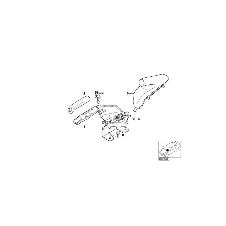 Genuine BMW 34416753617 E52 Leather Handbrake Lever CREMATA (Inc. ALPINA V8 & Z8)