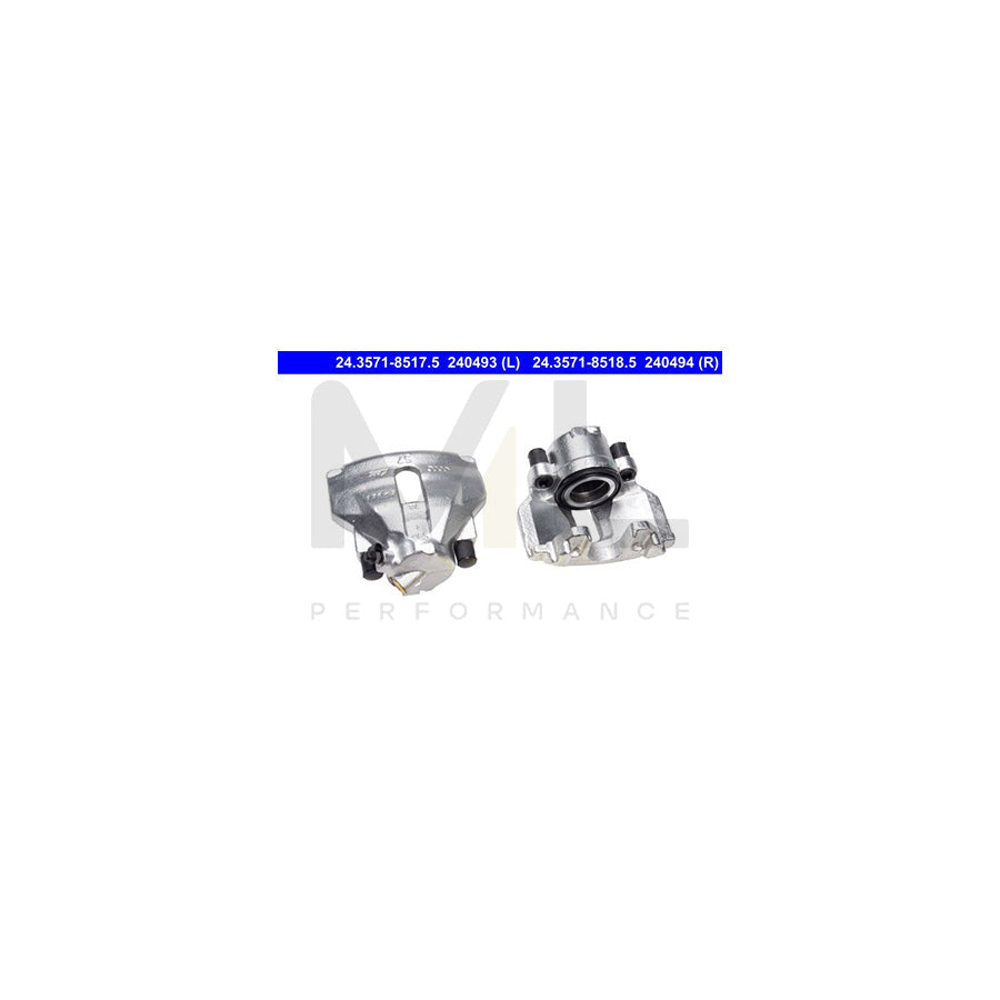 ATE 24.3571-8518.5 Brake Caliper for AUDI A4 without holder