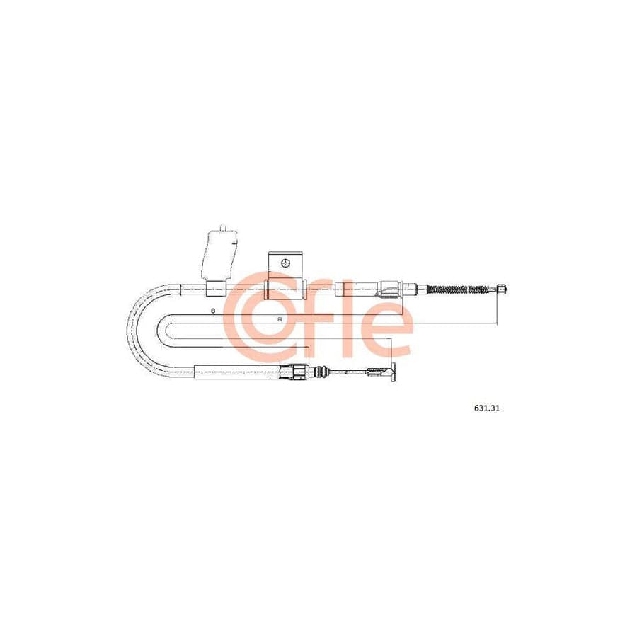 Cofle 631.31 Hand Brake Cable for Fiat Strada