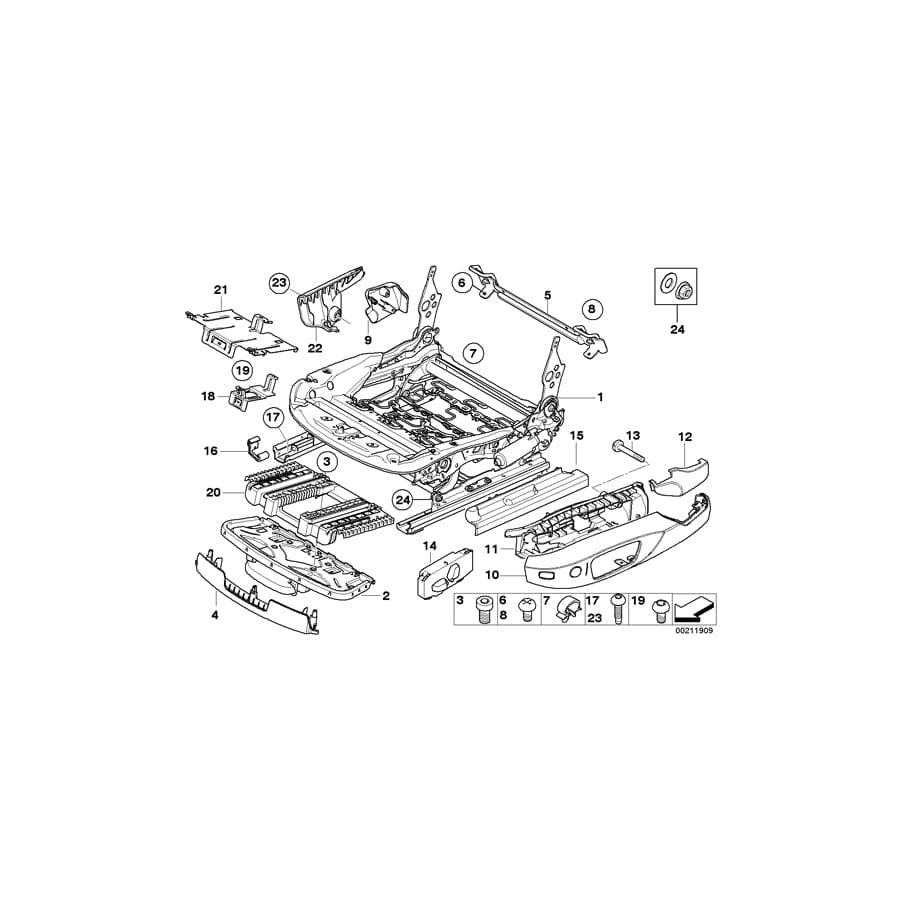 Genuine BMW 52106979633 E90 F25 F26 Cover, Belt Catch Left BEIGE (Inc. 325d, X3 28i & 320d)