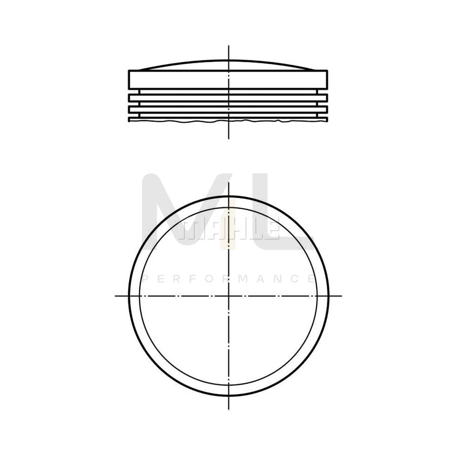 MAHLE ORIGINAL 279 15 01 Piston 92,58 mm, without cooling duct | ML Performance Car Parts