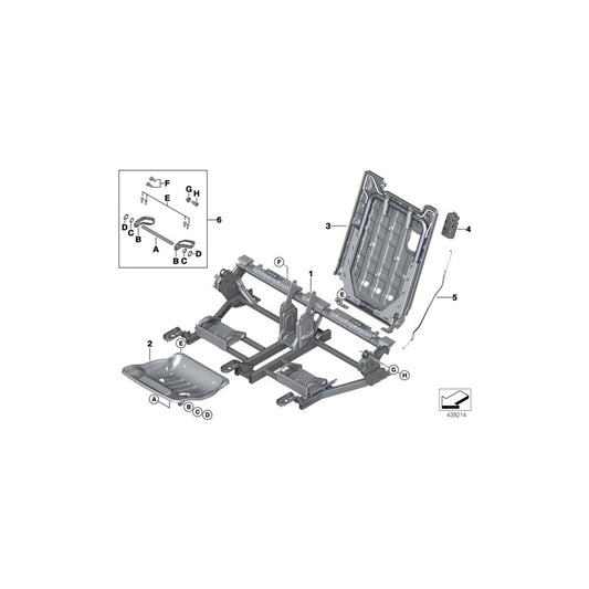 Genuine BMW 52306983890 F15 F46 Locking Mechanism SCHWARZ (Inc. 220i, X5 3.5d & 220dX)