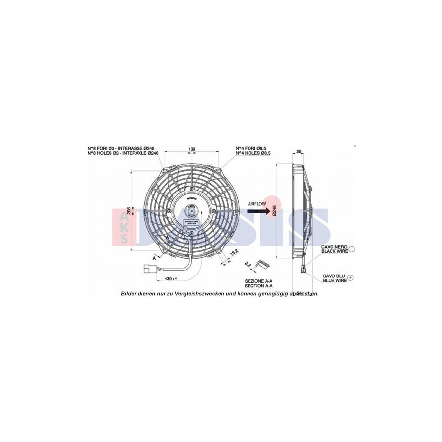 AKS Dasis 870190N Fan, Radiator
