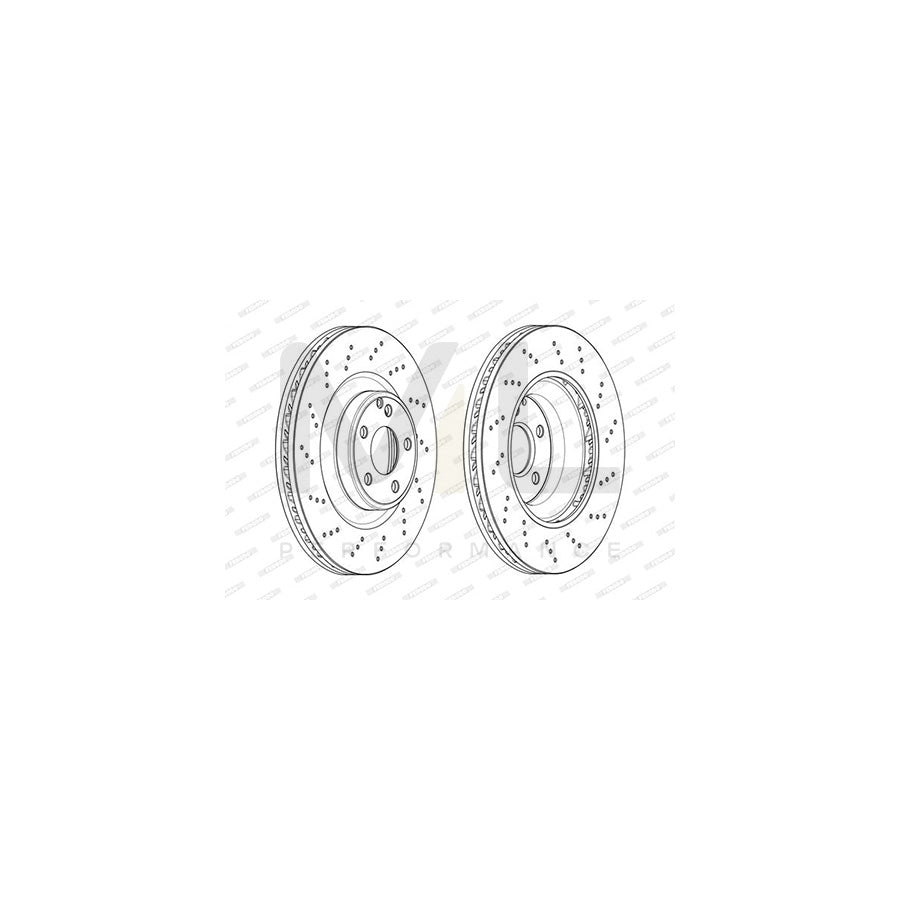 Ferodo Premier DDF2030C-1 Brake Disc Vented, Coated, Without Accessories  - Pair