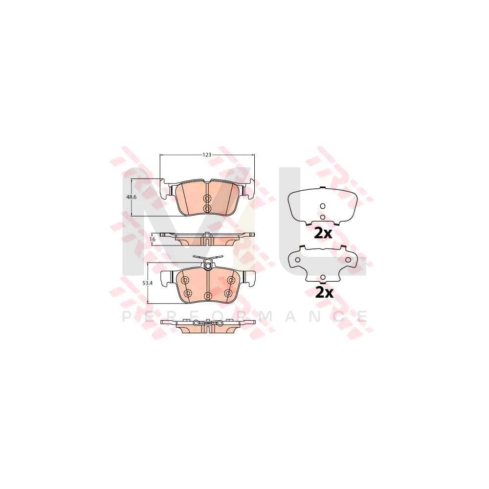 TRW Gdb2133 Brake Pad Set With Accessories