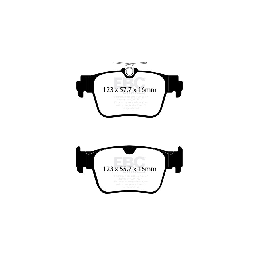EBC DP22438 Audi Cupra Skoda VW Greenstuff Rear Brake Pads - ATE Caliper 2 | ML Performance UK Car Parts