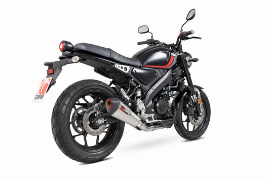 Scorpion RYA117SYSSEO Yamaha XSR-125 Serket Taper Full System - Brushed Stainless Steel Sleeve | ML Performance UK UK