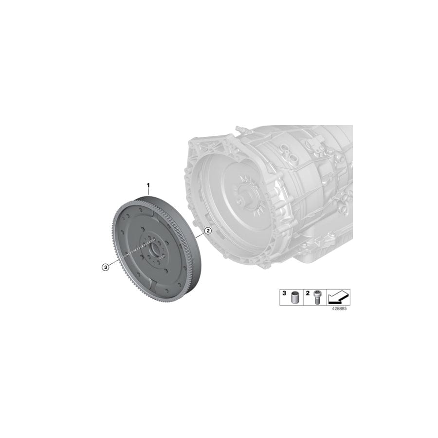 Genuine BMW 21208685566 G11 G12 Torsional Vibration Damper (Inc. 740e, 740Le & 740LeX)