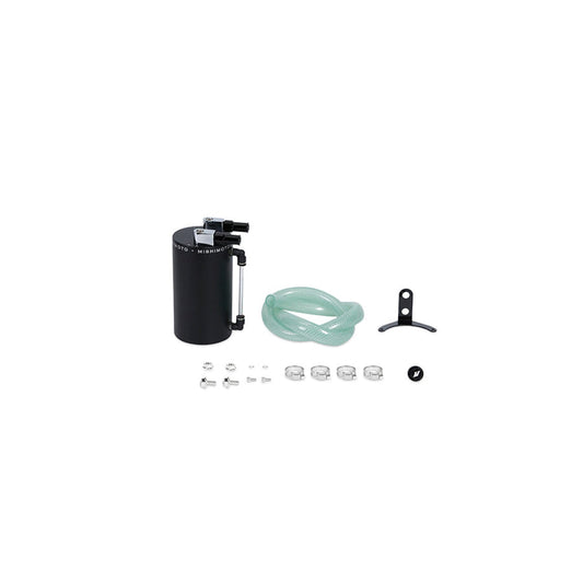 Mishimoto MMOCC-LAWBK Large Aluminum Oil Catch Can - Wrinkle Black