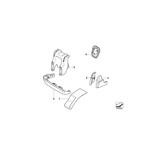 Genuine BMW 52307171164 E70 Covering Seat Rail Right GRAU (Inc. X5)