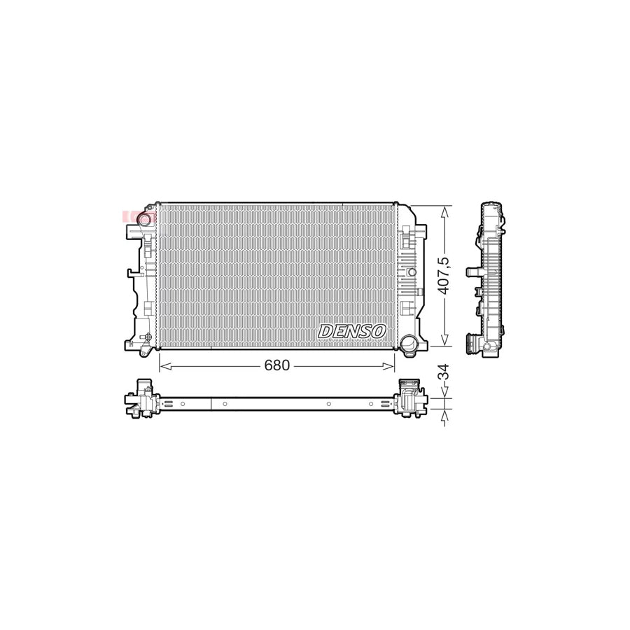 DENSO DRM32053 Engine Radiator