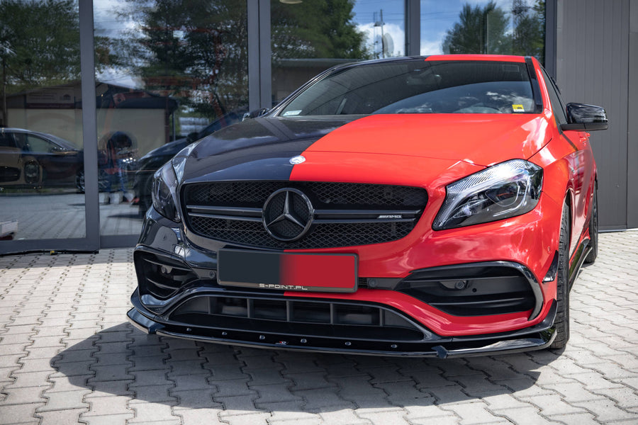 Maxton Design Mercedes Benz A45 AMG Aero W176 Facelift Front Splitter V.1