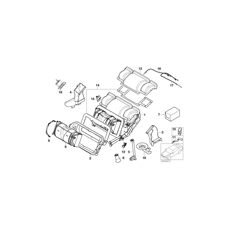 Genuine BMW 64118377639 E52 Housing Upper Part (Inc. ALPINA V8 & Z8)
