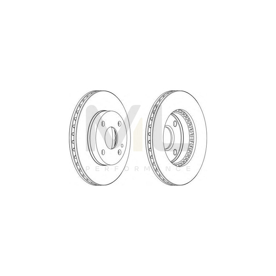 Ferodo DDF1104-1 Brake Disc for Mazda 323 Vented  - Pair