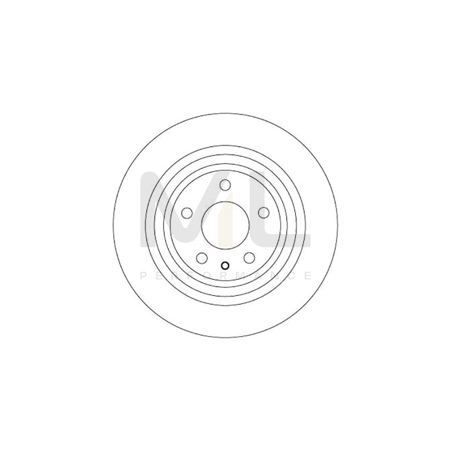 TRW DF6809 Brake Disc for FORD MONDEO Solid, Painted  - 1 piece
