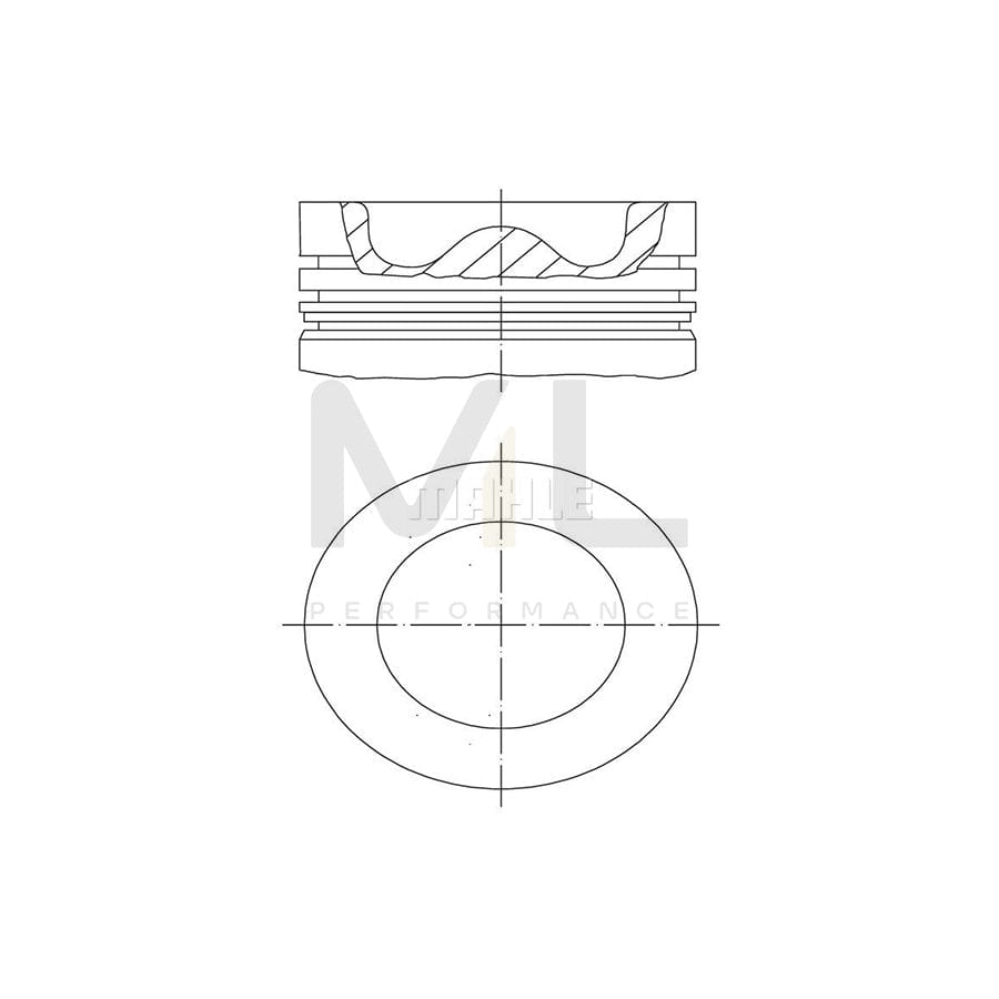 MAHLE ORIGINAL 011 PI 00109 001 Piston 83,25 mm, with cooling duct, with piston ring carrier | ML Performance Car Parts