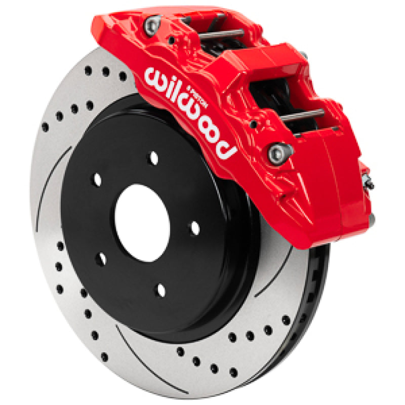 Wilwood 13-18 Dodge Ram 1500 Aero6 DM SRP Front Brake Kit w/ Lines - Red
