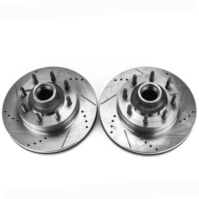 PowerStop Power Stop 17-18 Ford E-450 Super Duty Front Drilled & Slotted Rotor - Pair