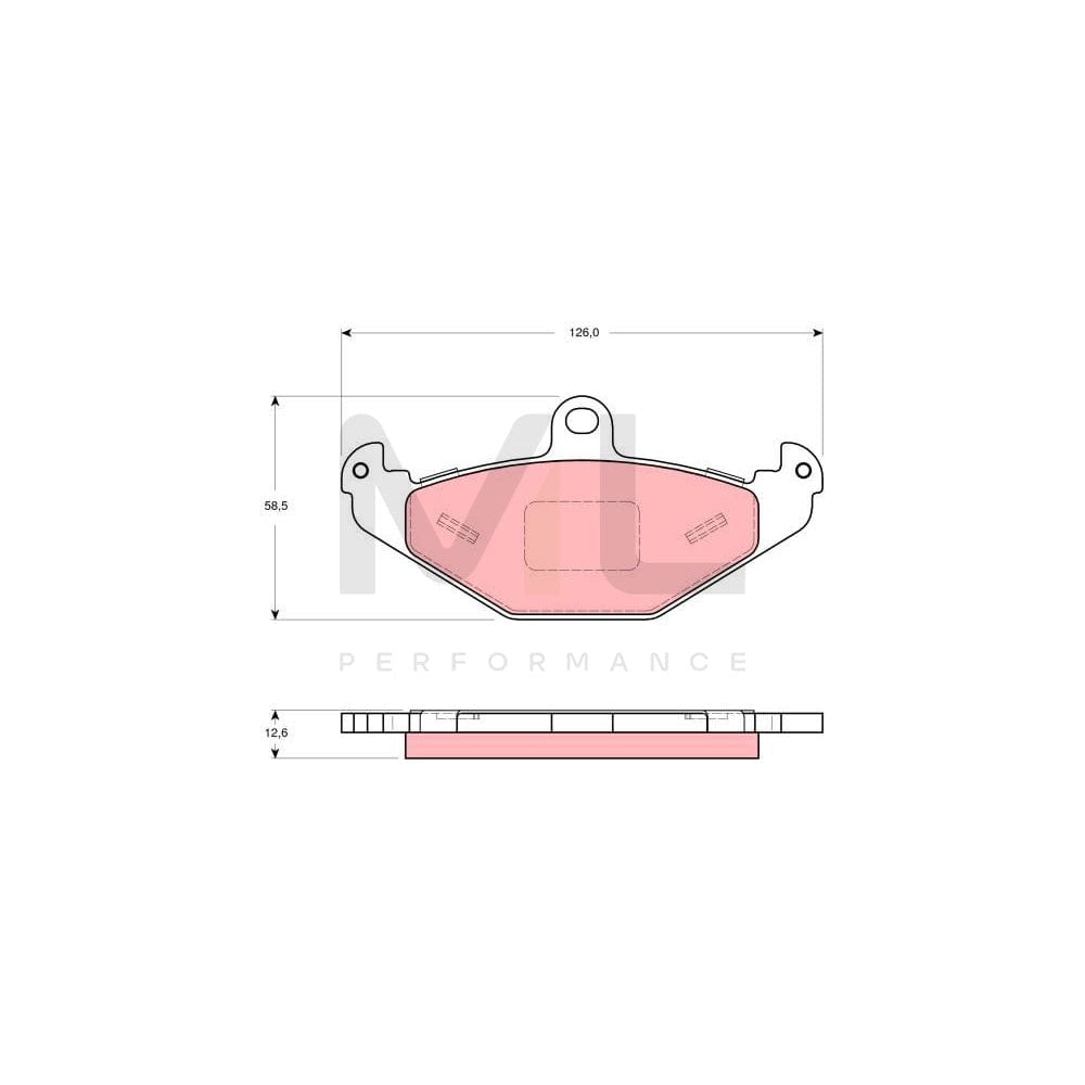 TRW Gdb1494 Brake Pad Set Not Prepared For Wear Indicator