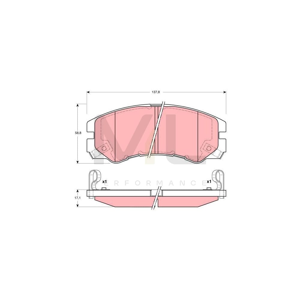 TRW Gdb3162 Brake Pad Set With Acoustic Wear Warning