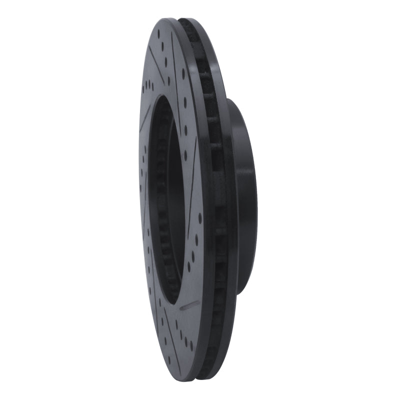 R1 Concepts R1 91-97 Toyota Previa Front Left Drilled & Slotted Black Brake Rotor
