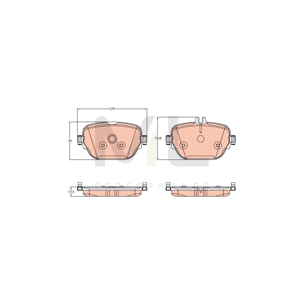 TRW Gdb2191 Brake Pad Set Prepared For Wear Indicator