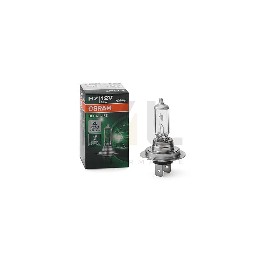 OSRAM ULTRA LIFE 64210ULT Bulb, spotlight H7 12V 55W PX26d 3200K Halogen