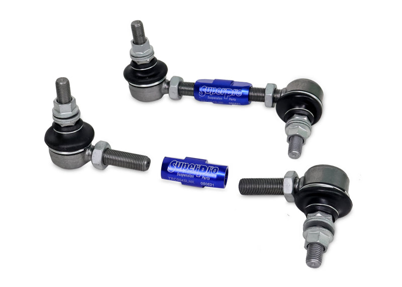 SuperPro 2015 BMW 228i Base Rear HD Adjustable End Link Set (10mm Studs 125mm-145mm Length)