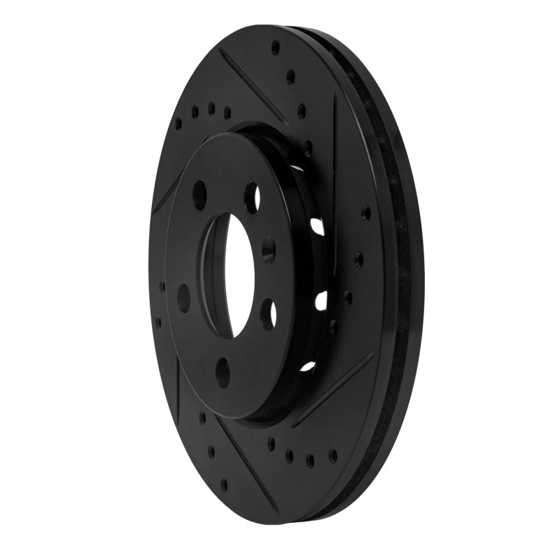 R1 Concepts R1 03-18 Volkswagen VENTO (Mexico) Front Right Drilled & Slotted Black Brake Rotor