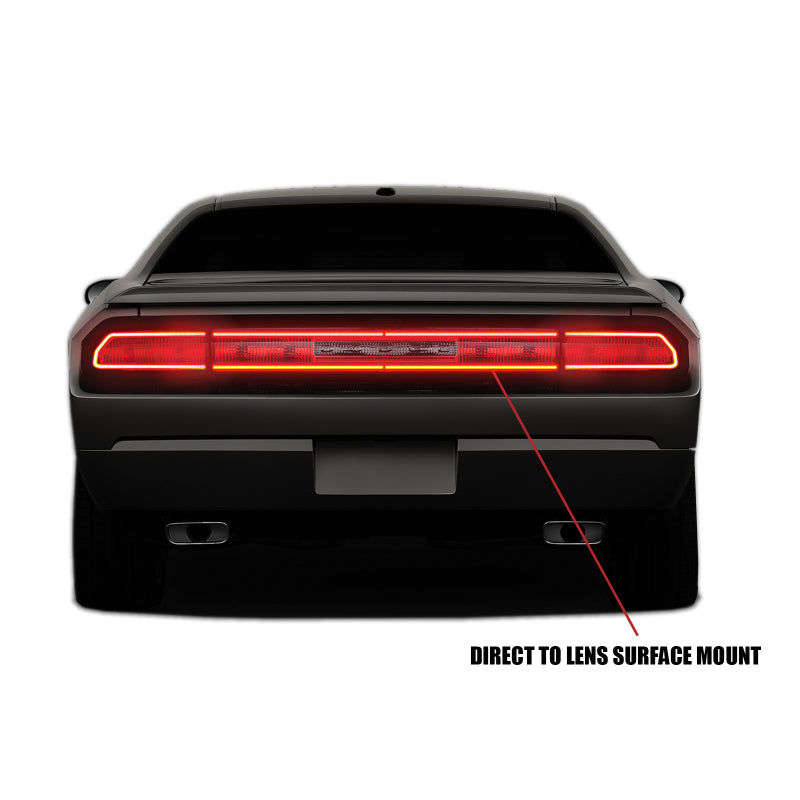 ORACLE Lighting Oracle Dodge Challenger 08-14 Afterburner Center Section (4 pcs) - Red