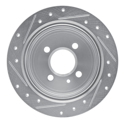 R1 Concepts R1 88-90 BMW 325IX Rear Right Drilled & Slotted Silver Brake Rotor