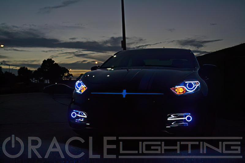 ORACLE Lighting Oracle 13-16 Dodge Dart Surface Mount LED Projector Fog Light Halo Kit - Blue