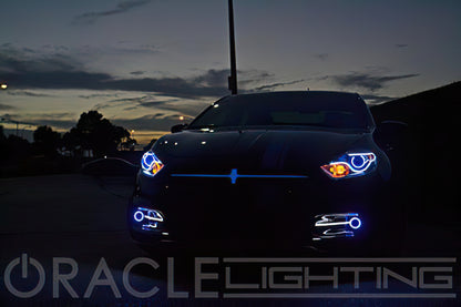 ORACLE Lighting Oracle 13-16 Dodge Dart Surface Mount LED Projector Fog Light Halo Kit - Blue
