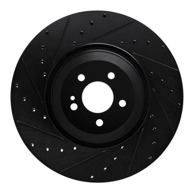 R1 Concepts R1 17-23 Mercedes-Benz E450 Rear Right Drilled & Slotted Black Brake Rotor