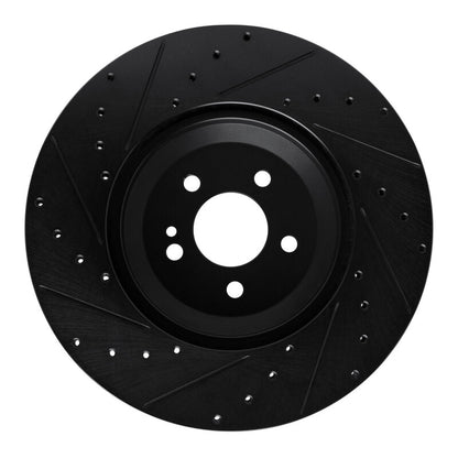 R1 Concepts R1 17-23 Mercedes-Benz E450 Rear Right Drilled & Slotted Black Brake Rotor