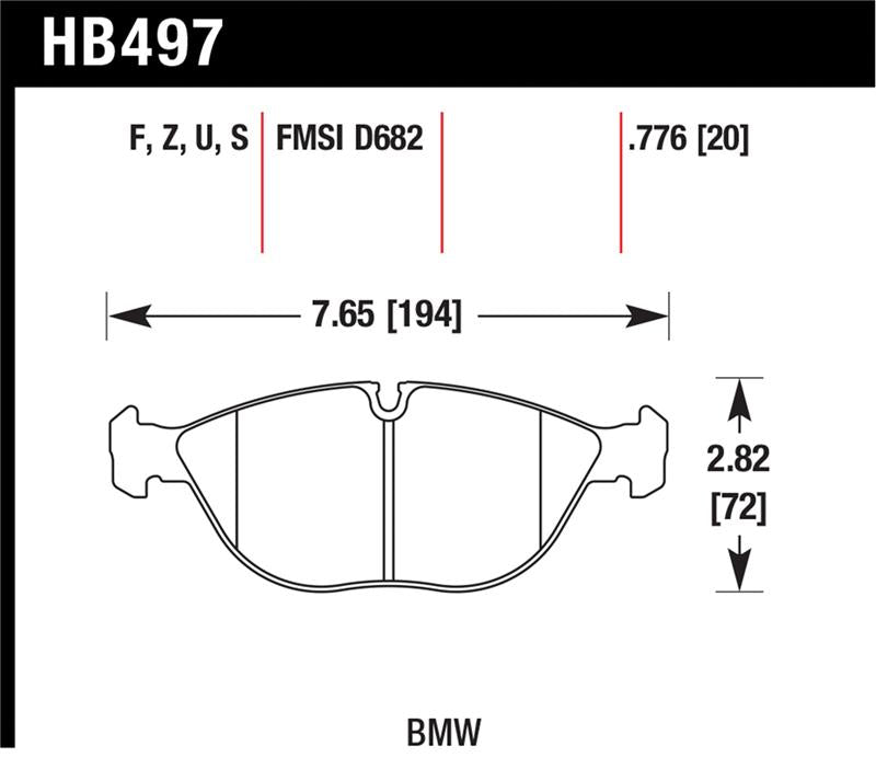 Hawk Performance Hawk 04-06 Audi TT Quattro / 04-05 VW Golf R32 Perf Ceramic Street Front Brake Pads