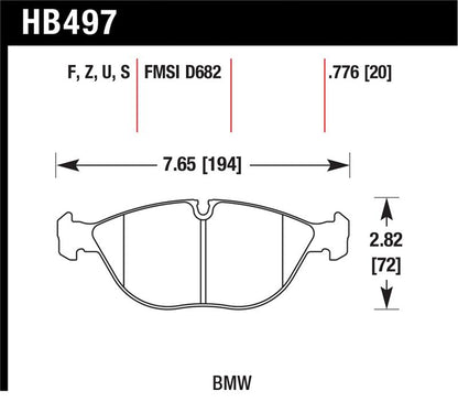 Hawk Performance Hawk 04-06 Audi TT Quattro / 04-05 VW Golf R32 Perf Ceramic Street Front Brake Pads