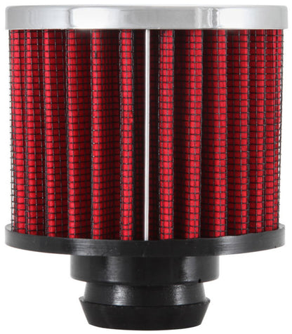 K&N Engineering K&N Rubber Base Chrome Top Push-In Crankcase Vent Filter 3in OD x 2-1/2in H.