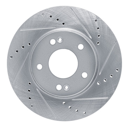R1 Concepts R1 21-25 Hyundai Elantra Front Right Drilled & Slotted Silver Brake Rotor