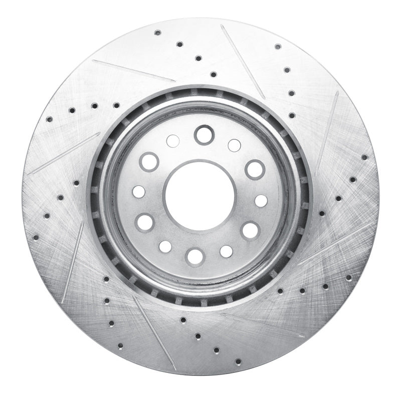 R1 Concepts R1 2019-2025 Ram 1500 Front Left Drilled & Slotted Silver Brake Rotor