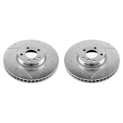 PowerStop Power Stop 10-17 BMW 535i GT Front Evolution Drilled & Slotted Rotors - Pair
