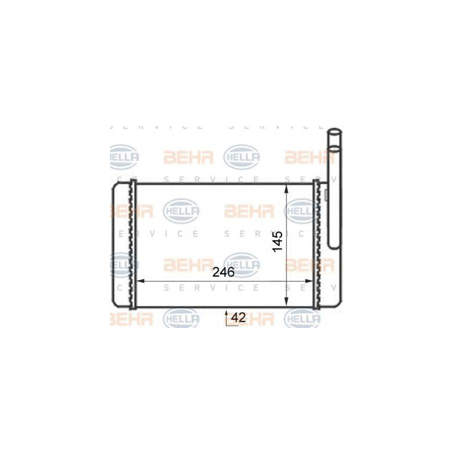 Hella 8FH 351 024-311 Heater Matrix