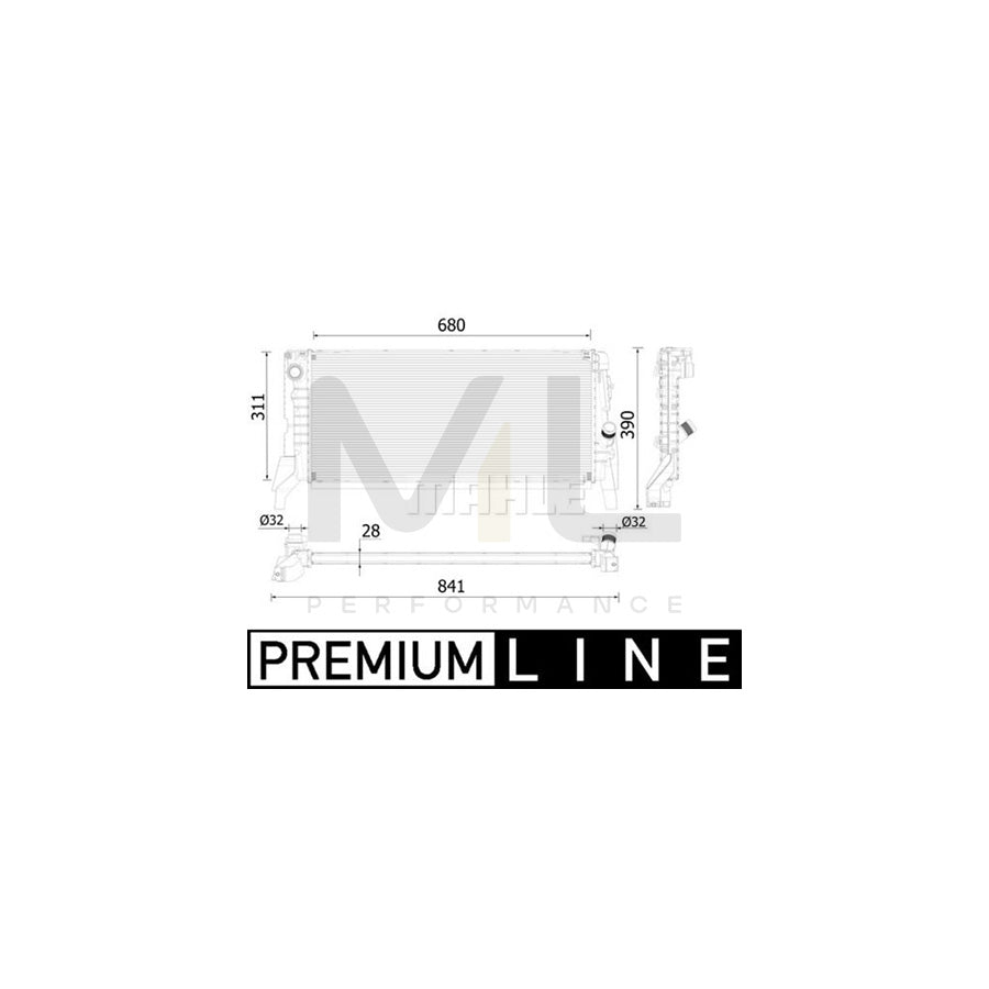 MAHLE ORIGINAL CR 2312 000P Engine radiator Brazed cooling fins | ML Performance Car Parts