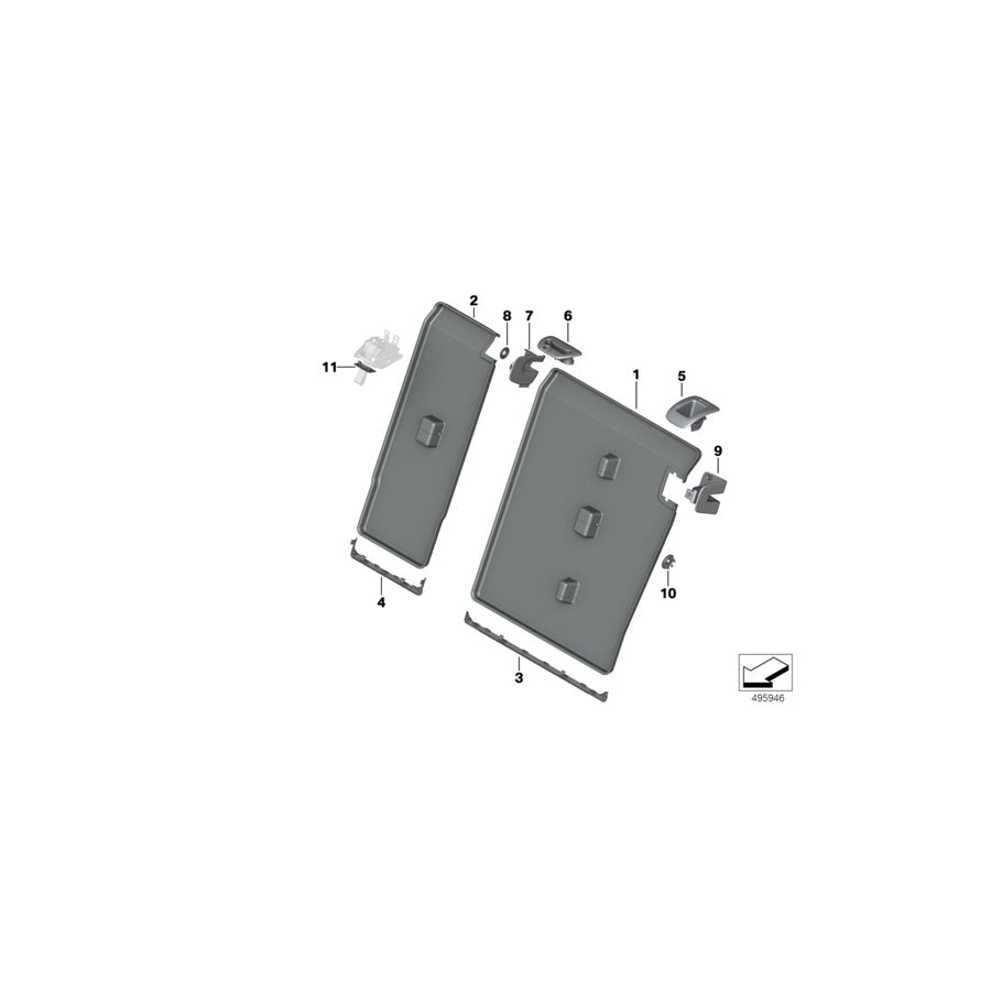 Genuine BMW 52209492246 G05 Lock Finisher, Right MOKKA (Inc. X5 25dX, X5 M50dX & X5 45eX)