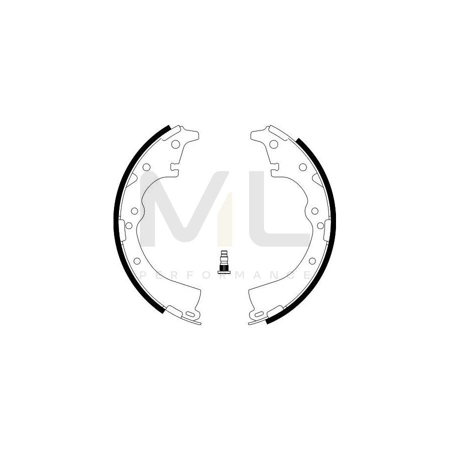 HELLA 8DB 355 002-201 Brake Shoe Set without handbrake lever | ML Performance Car Parts