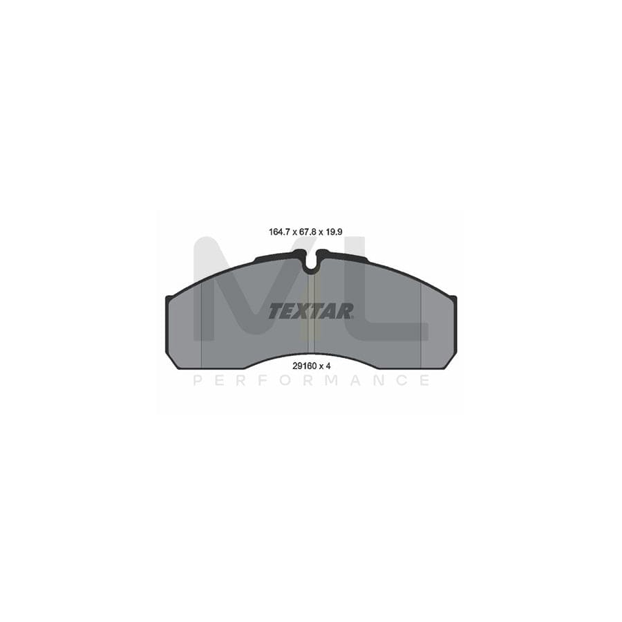 TEXTAR 2916002 Brake pad set prepared for wear indicator