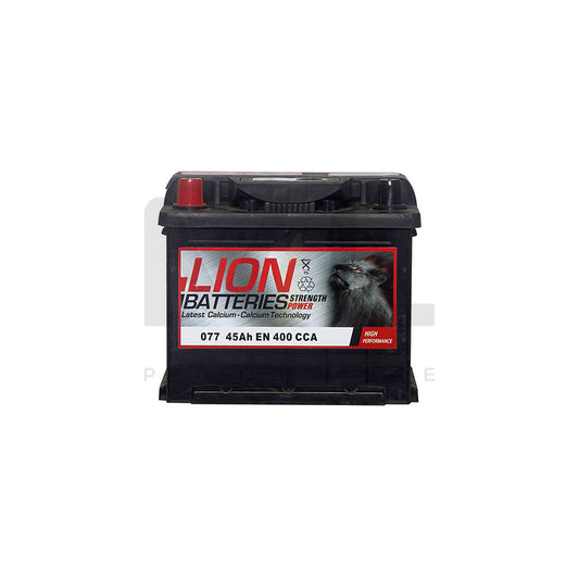 Lion 077 Car Battery - 3 Year Guarantee